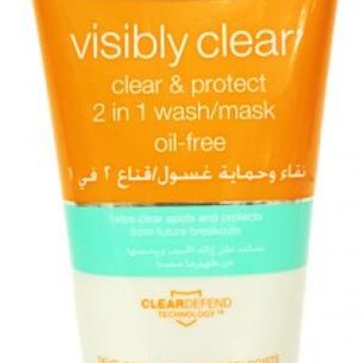 غسول وقناع للوجه فيزيبلي كلير 2 في 1 من نيوتروجينا - 150 مل