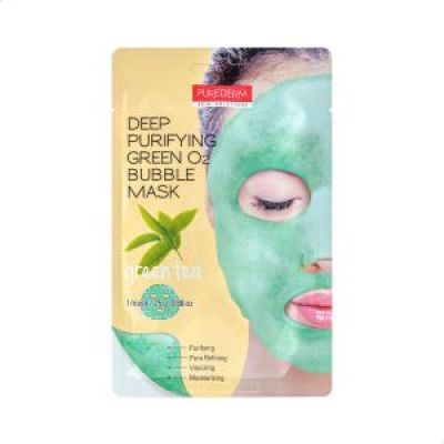 ماسك فقاعات لتنظيف الوجه بخلاصة الشاي الاخضر من بيورديرم