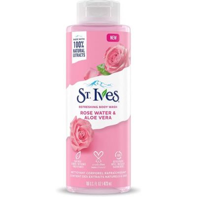 غسول الجسم بماء الورد والصبار 473من سانت إيفز  مل