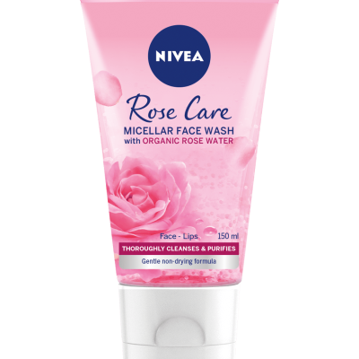 نيفيا غسول الوجه ميسيلار بماء الورد العضوي، 150مل