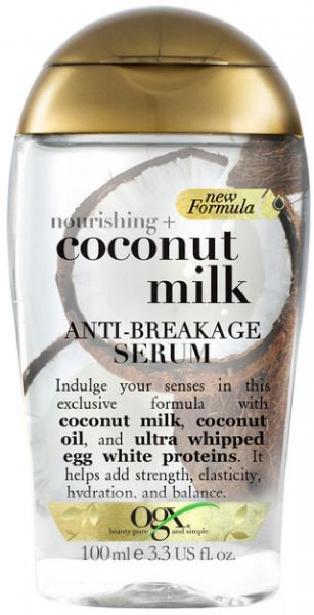 أو جي أكس، مغذٍّ مع حليب جوز الهند، سيروم مضاد للتكسير، 100 مل