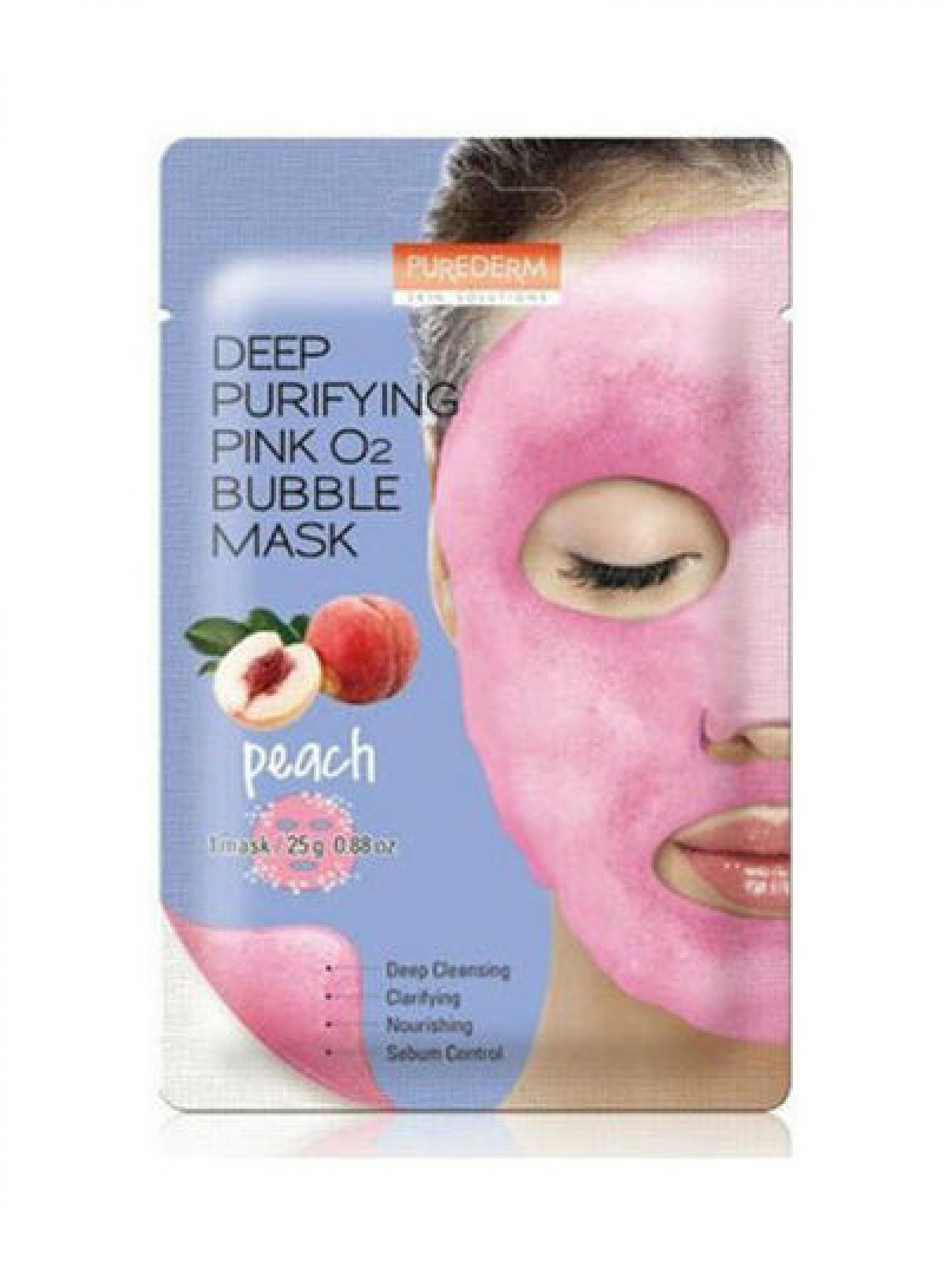 بيور ديرم ماسك الفقاعات للتنقية العميقة باللون الوردي بالخوخ