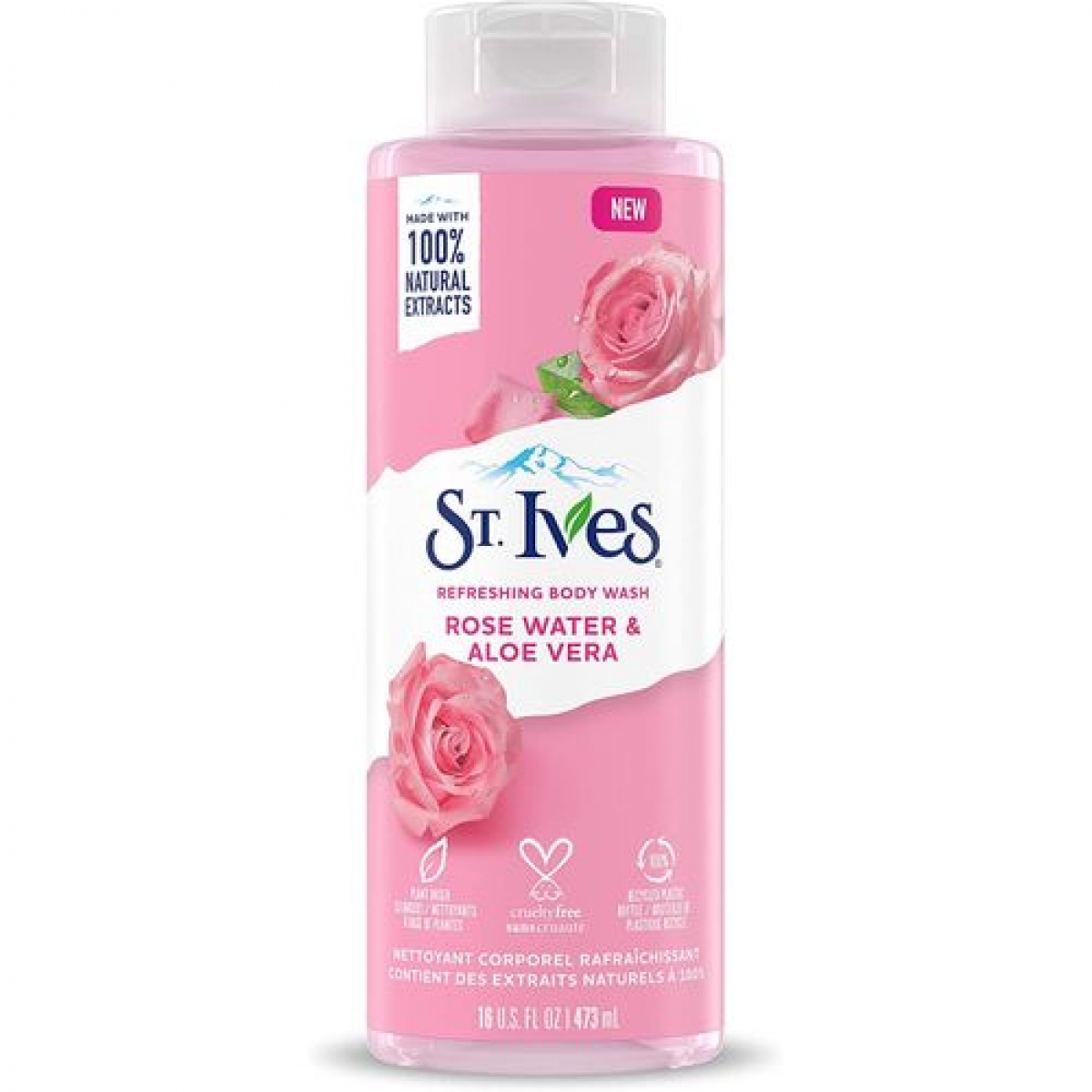 غسول الجسم بماء الورد والصبار 473من سانت إيفز  مل