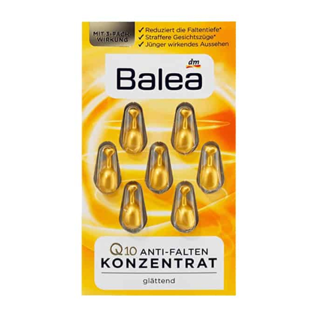 Balea Q10 Anti-Ageing Face Concentrate Serum 7 Capsules