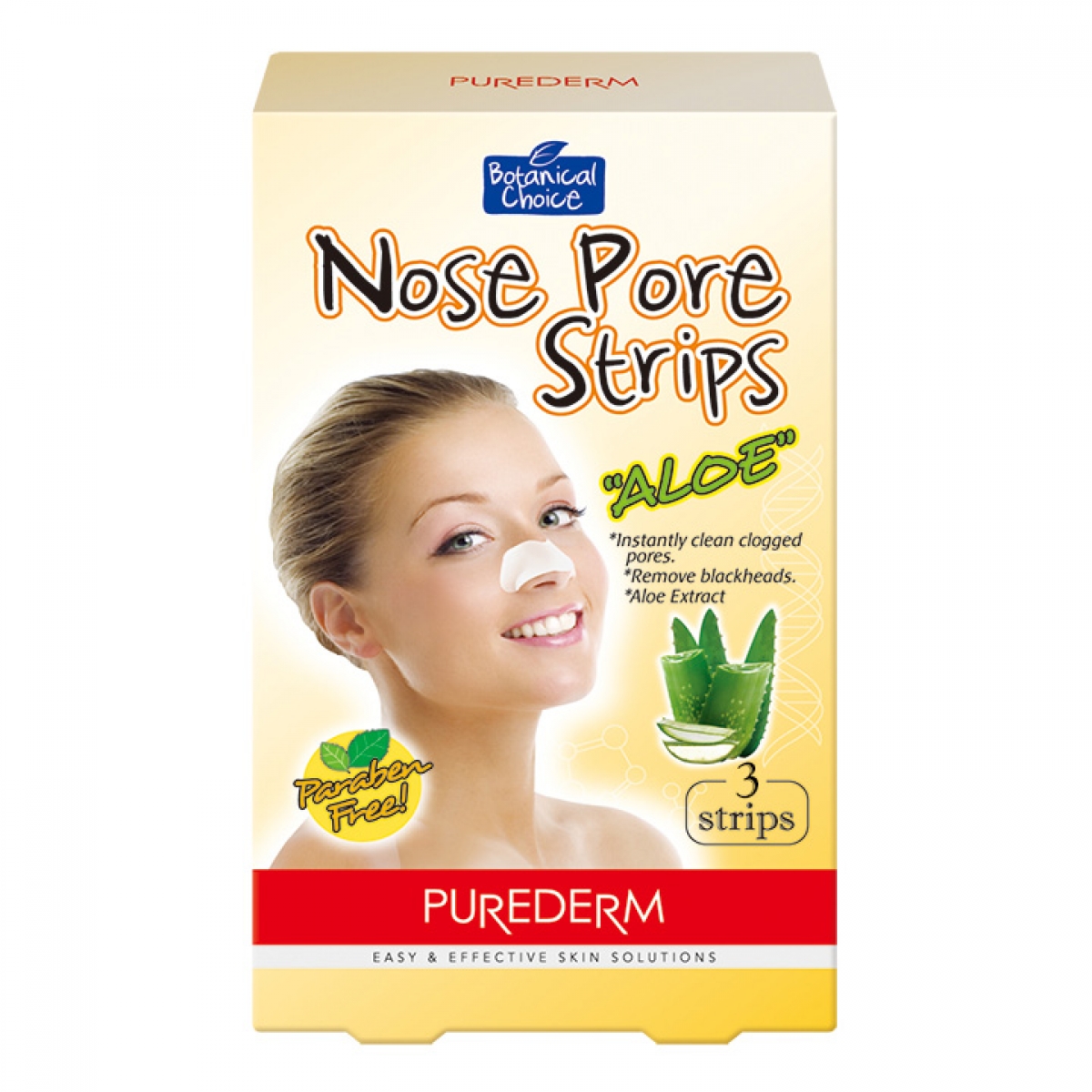 بيوردرم شرائط الأنف بالصبار