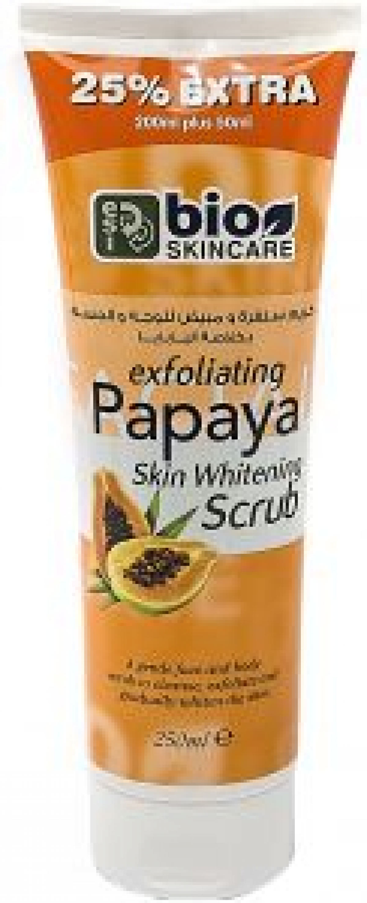 بيو سكينكير صنفرة مقشرة للوجه و الجسم باخلاصة البابايا 250مللي