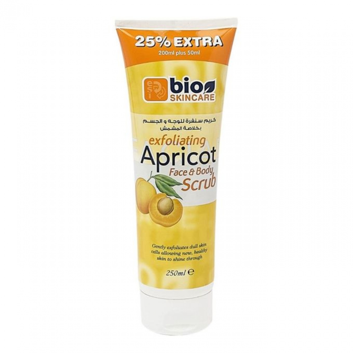 Bio Skin Care Face & Body Scrub, Apricot - 250 ml