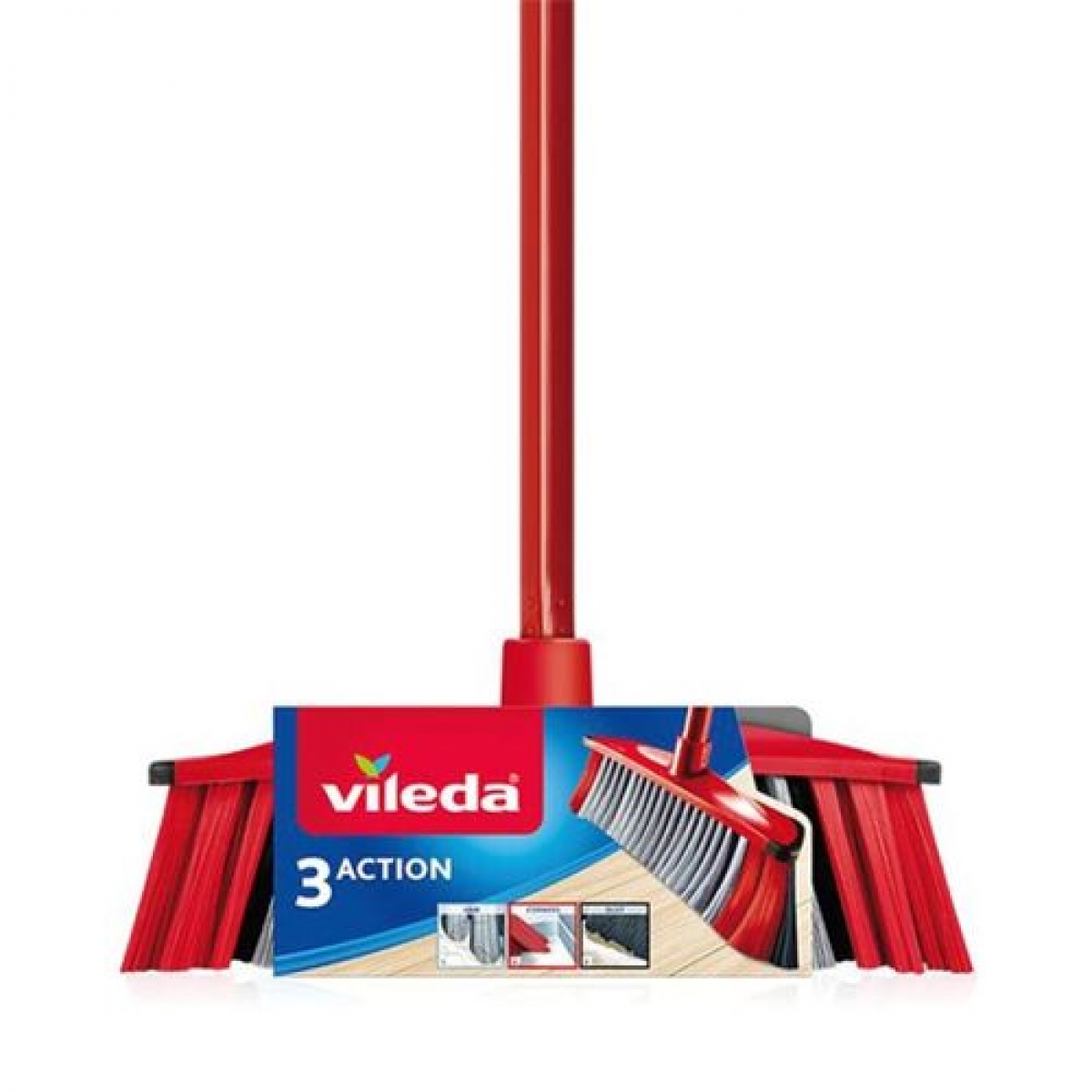Vileda 3Action Broom With Handle
