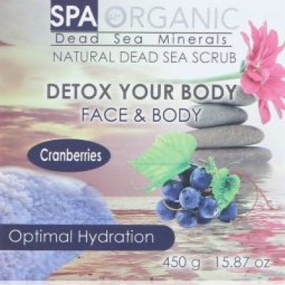 Spa Organic Dead Sea Minerals  Face & Body Scrub with Cranberries